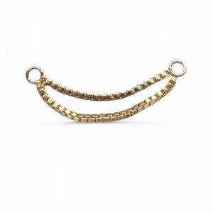 BEATTI Gold PVD Draping Chain - Box Chain Attachment for Piercings (Short)